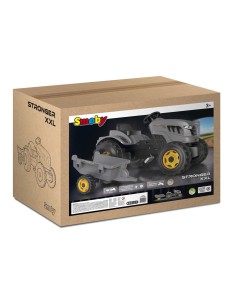 Pedal Tractor Smoby Stronger XXL Grey 161 x 56 cm Trailer 2