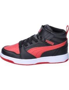Sports Shoes for Kids Puma Rebound V6 Mid Black Red