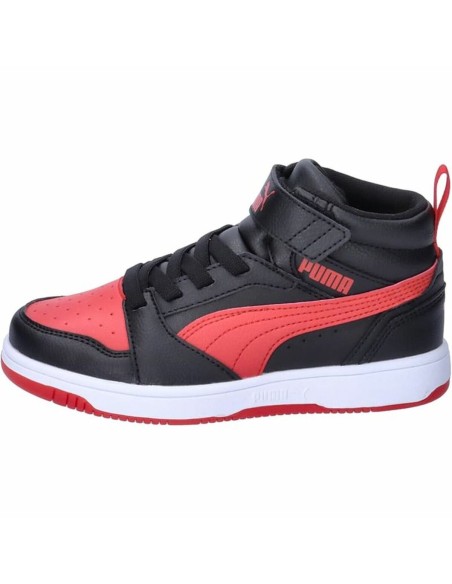 Sports Shoes for Kids Puma Rebound V6 Mid Black Red