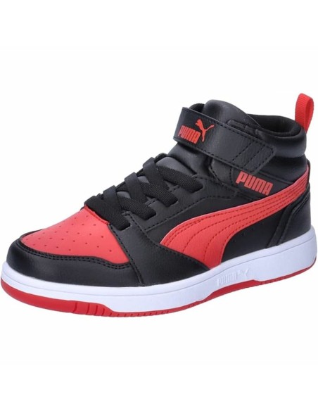 Sports Shoes for Kids Puma Rebound V6 Mid Black Red
