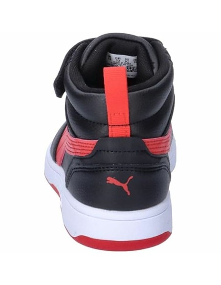 Sports Shoes for Kids Puma Rebound V6 Mid Black Red