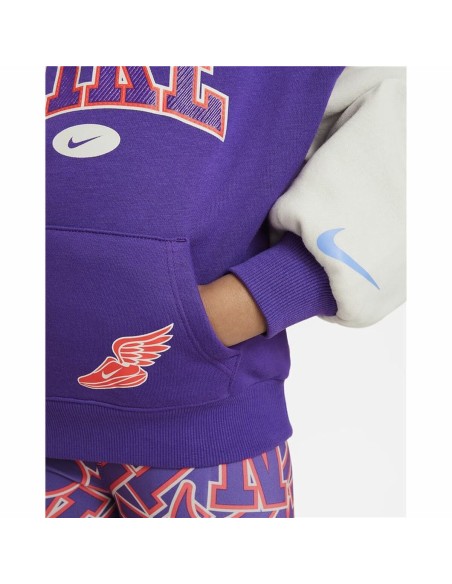 Hooded Sweatshirt for Girls Nike Join The Club Violet