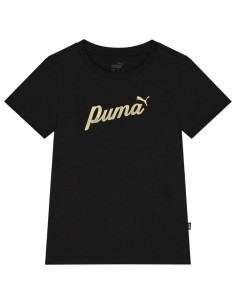 Child's Short Sleeve T-Shirt Puma Ess+ Script Metallic G