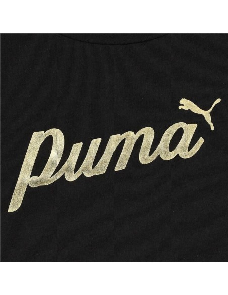 Child's Short Sleeve T-Shirt Puma Ess+ Script Metallic G
