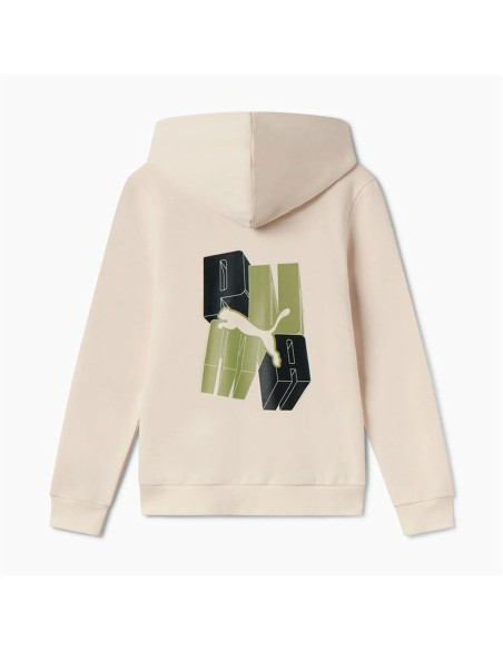 Children's Jacket Puma Essentials+ Graphic Hoodie Fz Beige