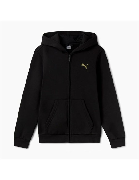 Children's Jacket Puma Essentials+ Graphic Hoodie Fz Black