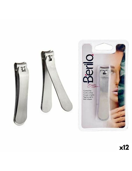 Nail clipper Berilo 1703240 Silver Metal (12 Units)