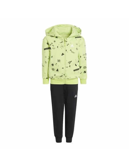 Children’s Tracksuit Adidas Lk Bluv Q3 Green 2 Pieces