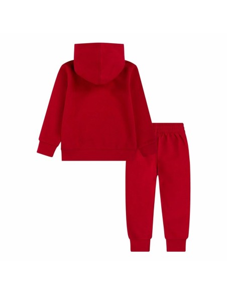 Sports Outfit for Baby Jordan MJ Brklyn Fleecec Pullover Set Red 2 Pieces