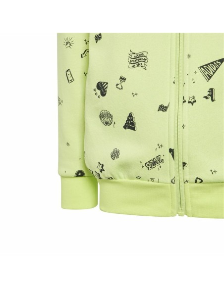 Children’s Tracksuit Adidas Lk Bluv Q3 Green 2 Pieces
