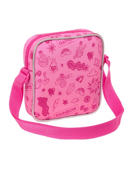 Shoulder Bag Rainbow High Shine Multicolour 16 x 18 x 4 cm