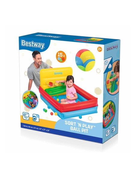 Bestway Inflatable Kids Pool with Balls 104x94x61 cm +2 Years Garden 52546