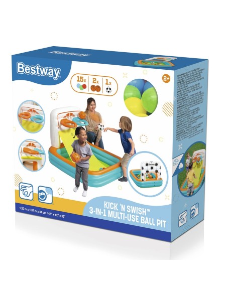 Bestway Inflatable Kids Pool with Baskets, Balls 120x107x84 cm +2 Years Garden 52728