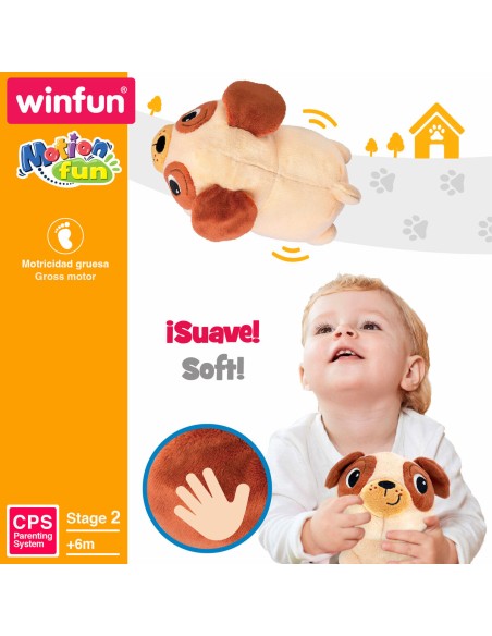 Motion-animated Stuffed Animal Winfun Plush Plastic 17 x 15 x 13 cm (2 Units)