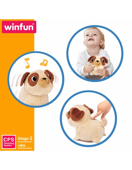 Motion-animated Stuffed Animal Winfun Plush Plastic 17 x 15 x 13 cm (2 Units)