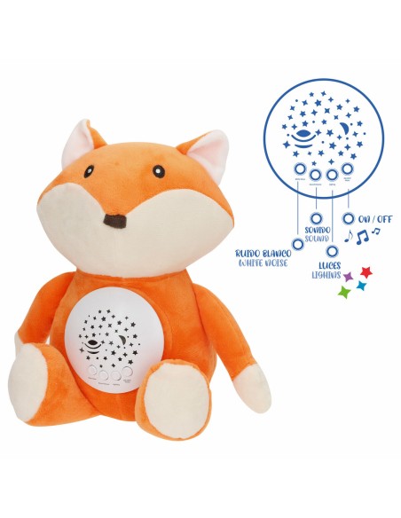 Plush Toy Projector Colorbaby Plush Plastic 25 x 27 x 13 cm (4 Units)