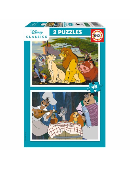 2-Puzzle Set Disney Lion King and Lady and the Tramp 48 Pieces