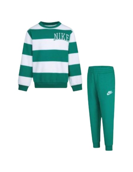 Set of clothes Nike N NSW CLUB SNL STRIPE CREW 86M256 Green