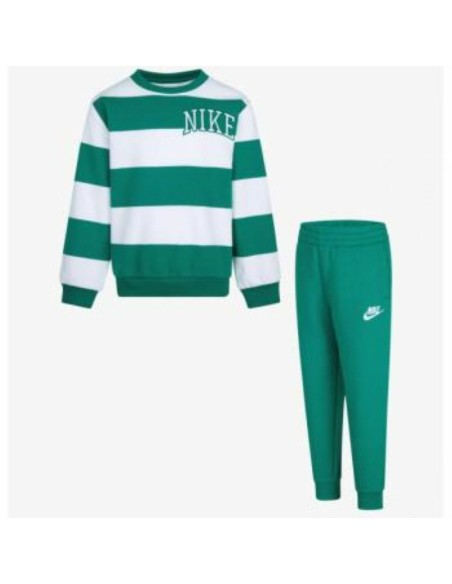 Set of clothes Nike N NSW CLUB SNL STRIPE CREW 86M256 Green