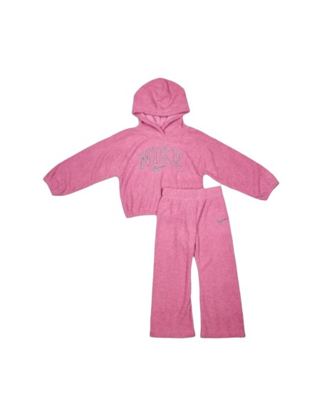 Children's Sports Outfit Nike NKG SWOOSH SPIRIT TEDDY SET Pink