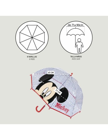 Umbrella Mickey Mouse Red 100 % POE