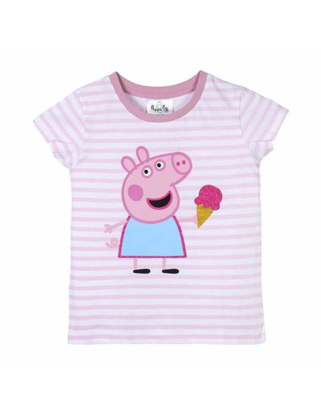 Child's Short Sleeve T-Shirt Peppa Pig Pink 6 Years