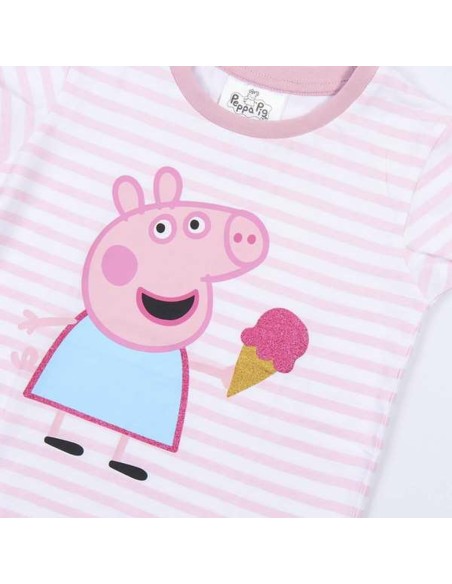 Child's Short Sleeve T-Shirt Peppa Pig Pink 6 Years