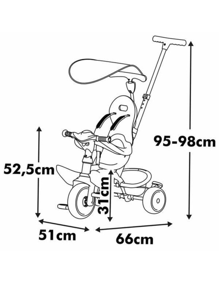 Tricycle Smoby Metallic