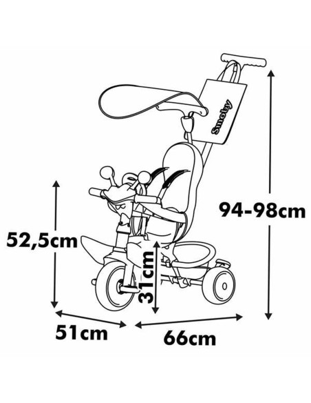 Tricycle Smoby Metallic