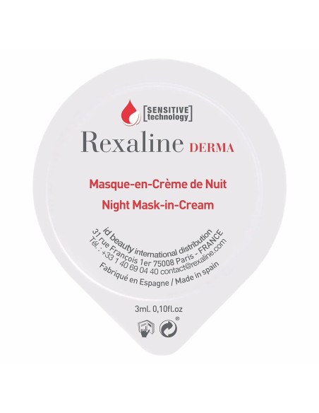 Moisturising Overnight Mask Rexaline Derma 3 ml x 6 Sensitive skin