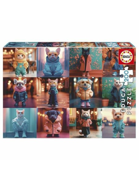 Puzzle Educa 20219 Fashion Animals 200 Pieces