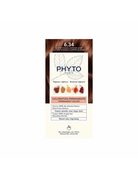 Permanent Colour Phyto Paris PHYTOCOLOR Nº6.34 Rubio Oscuro Cobrizo