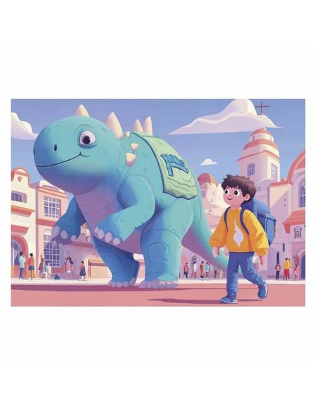 4-Puzzle Set Educa Friendly Dinosaurs