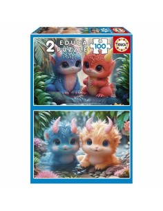 Puzzle Educa Adorable Monsters 100 Pieces (2 Units)