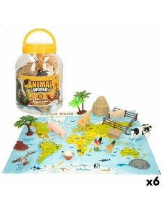 Animal figures Colorbaby 19 Pieces Farm Plastic 13 x 8 x 3 cm (6 Units)