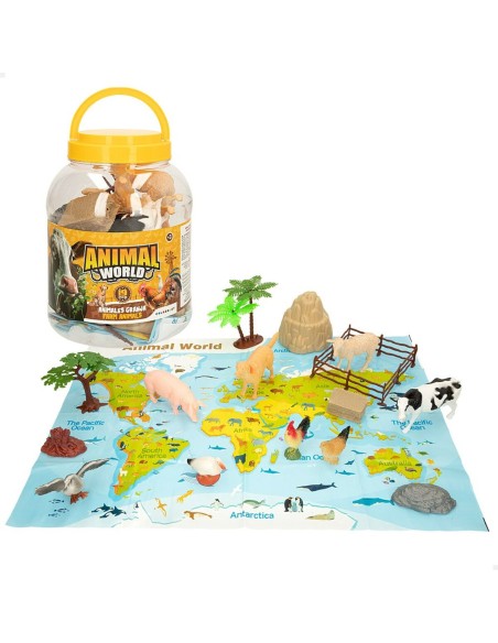 Animal figures Colorbaby 19 Pieces Farm Plastic 13 x 8 x 3 cm (6 Units)