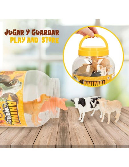 Animal figures Colorbaby 19 Pieces Farm Plastic 13 x 8 x 3 cm (6 Units)