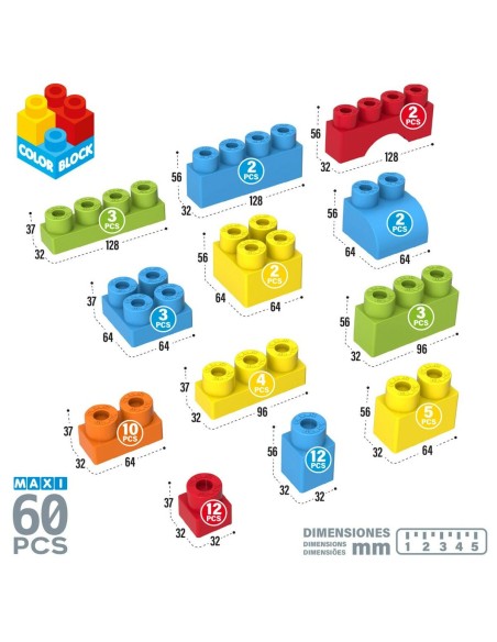 Building Blocks Color Block 60 Pieces
