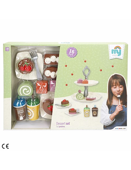 Toy Food Set 16 Pieces (6 Units)