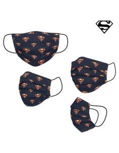 Hygienic Reusable Fabric Mask Superman Blue Children's