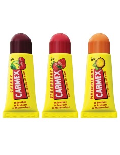 Moisturising Lip Balm Carmex Triplo Strawberry Pineapple 3 Pieces Cherry Spf 15