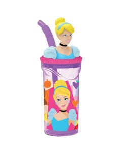 Cup with Straw Disney Princess CZ11334 3D Pink