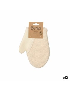 Exfoliating Mitt Berilo B7081-10 White Beige (12 Units)