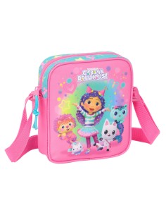 Shoulder Bag Gabby's Dollhouse Confetti Pink Turquoise 16 x 18 x 4 cm