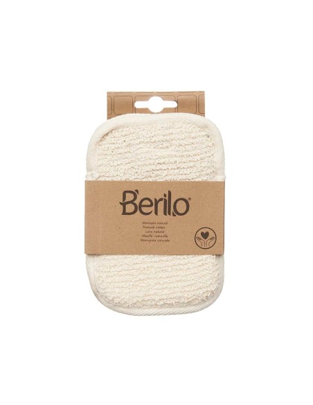 Exfoliating Mitt Berilo B7081-5 White Beige (12 Units)