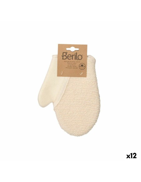Exfoliating Mitt Berilo B7081-10 White Beige (12 Units)