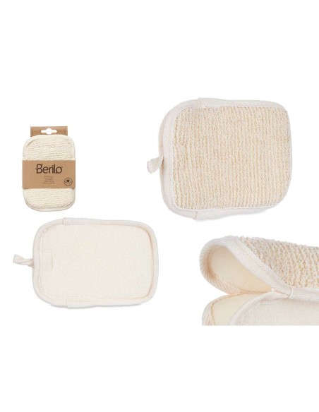 Exfoliating Mitt Berilo B7081-5 White Beige (12 Units)