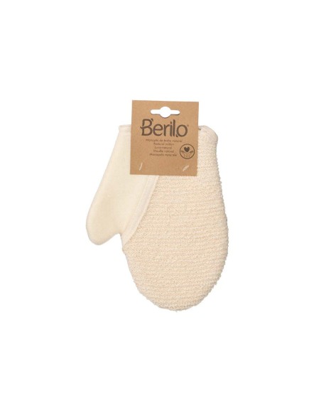 Exfoliating Mitt Berilo B7081-10 White Beige (12 Units)