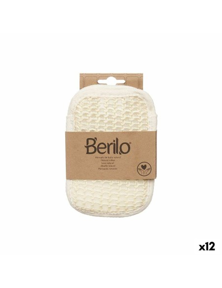 Exfoliating Mitt Berilo B7083-5 White Beige (12 Units)
