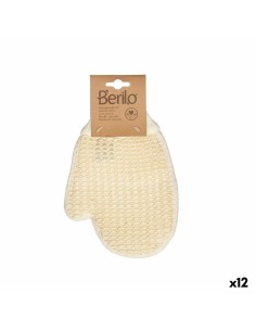Exfoliating Mitt Berilo B7083-12 White Beige (12 Units)